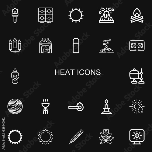 Editable 22 heat icons for web and mobile