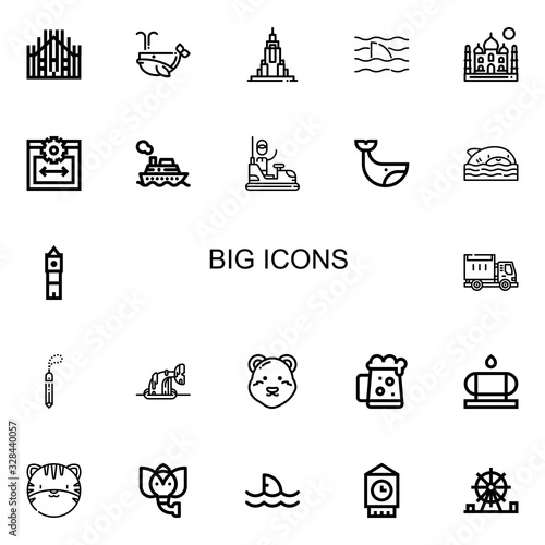Editable 22 big icons for web and mobile