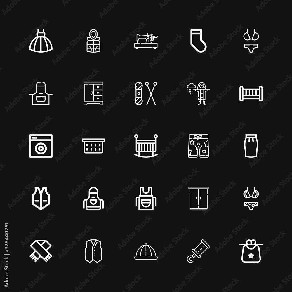 Editable 25 clothes icons for web and mobile Editable 25 clothes icons for web and mobile