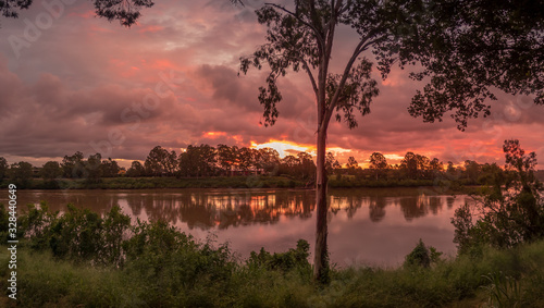 Spectacular River Sunset Panorama