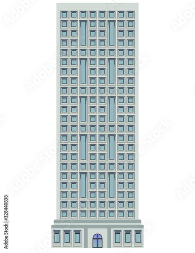 building isolated on white background