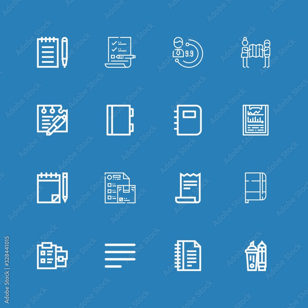 Editable 16 list icons for web and mobile Editable 16 list icons for web and mobile