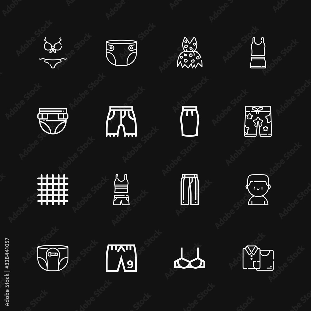 Editable 16 underwear icons for web and mobile Editable 16 underwear icons for web and mobile