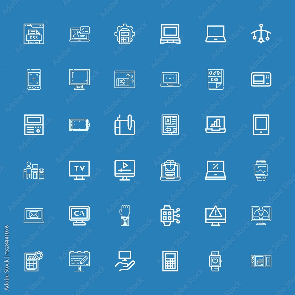 Editable 36 display icons for web and mobile Editable 36 display icons for web and mobile