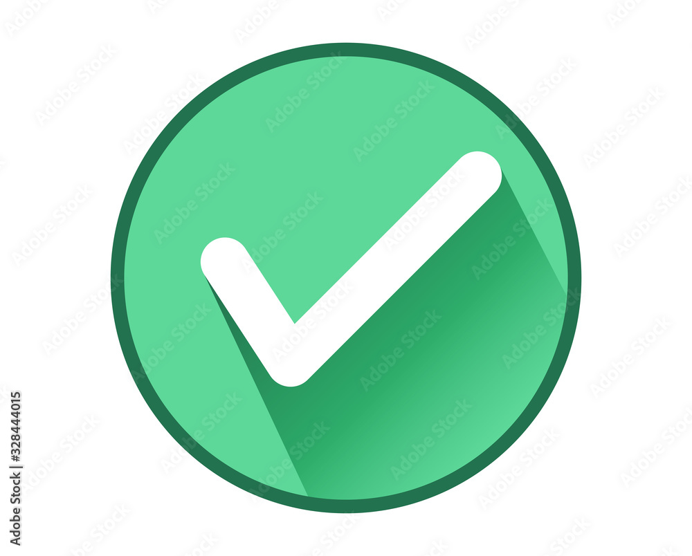 Check mark icon. Vector illustration. on white background Check mark icon. Vector illustration. on white background