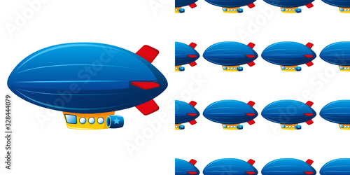 Seamless background design with air balloon