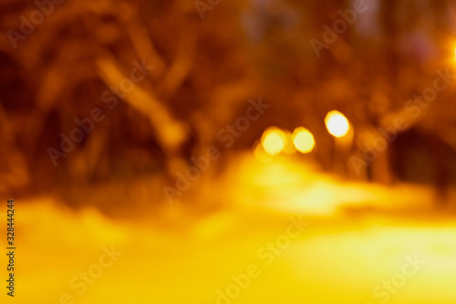 Abstract texture with blurred yellow background in night