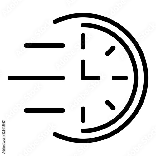 Fast loan money icon. Outline fast loan money vector icon for web design isolated on white background