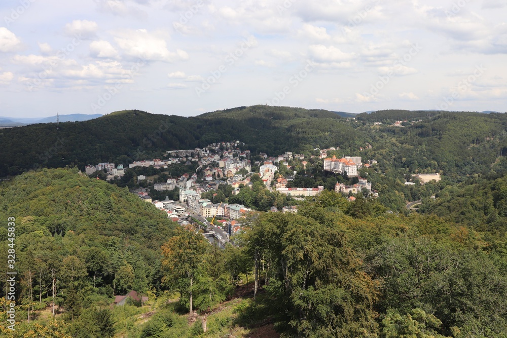 Fototapeta premium Czechia Karlovy Vary city view
