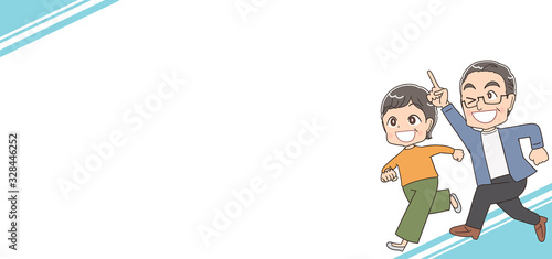 シニア 夫婦 高齢者 おじいちゃん おばあちゃん まんが イラスト