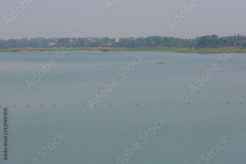 Beautiful Chinese natural landscape, water resources protection, environmental protection, sewage treatment.