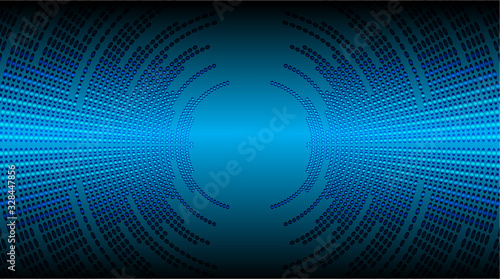 Sound waves oscillating dark blue light