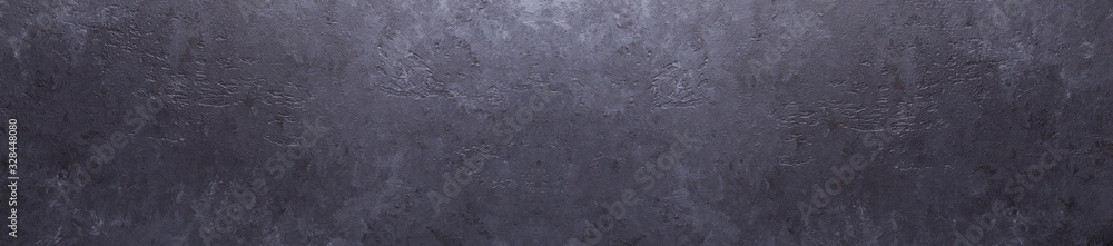 Naklejka premium Empty dark stone surface texture Long banner format Old textured background