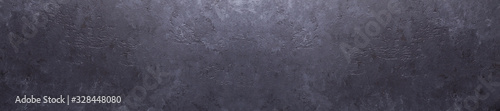 Empty dark stone surface texture Long banner format Old textured background