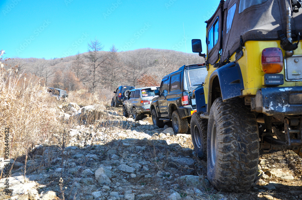Fototapeta premium Let's go to offroad camping 