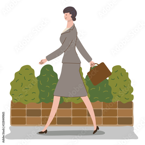 通勤するビジネスウーマン