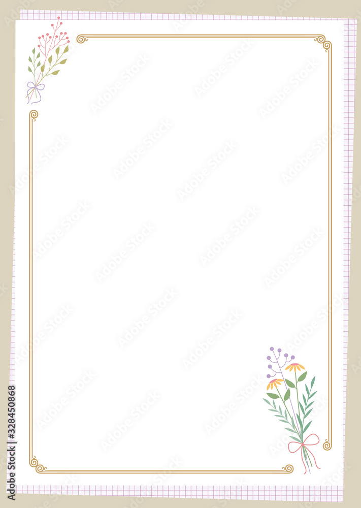 decorative frame.A good frame for writing with stationery or notepaper background.Decorated background.Good background for writing.Background image.
