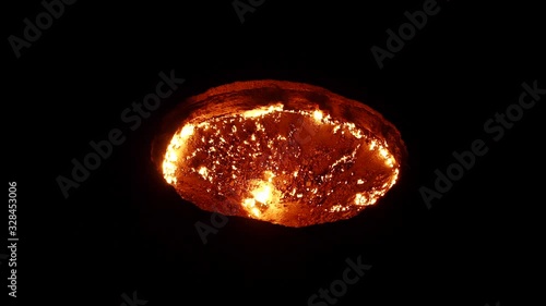 Wallpaper Mural darvaza gas grater door to hell in Turkmenistan Torontodigital.ca