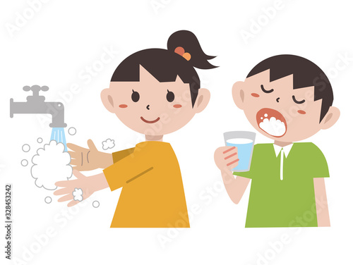手洗い　うがい　子供