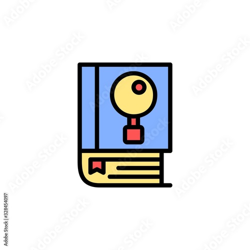 knowledge icon. online learning icon. perfect for application, web, logo and presentation template. icon design filled line style