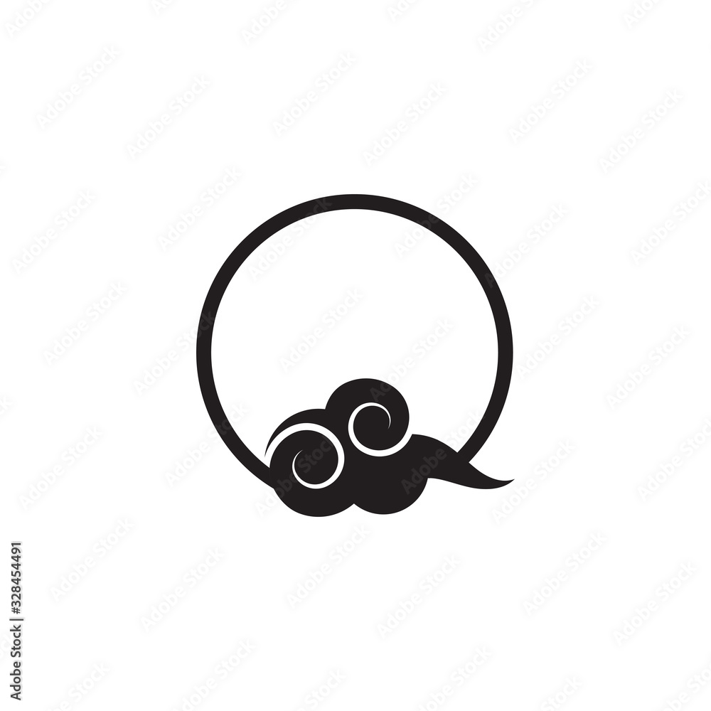 Chinese clouds logo vector illustration Chinese clouds logo vector illustration