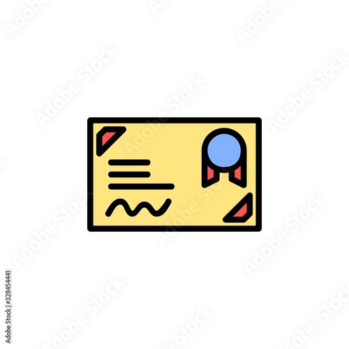 Wallpaper Mural certificate icon. online learning icon. perfect for application, web, logo and presentation template. icon design filled line style Torontodigital.ca
