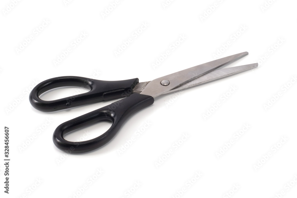 scissors isolated with black handles scissors isolated with black handles