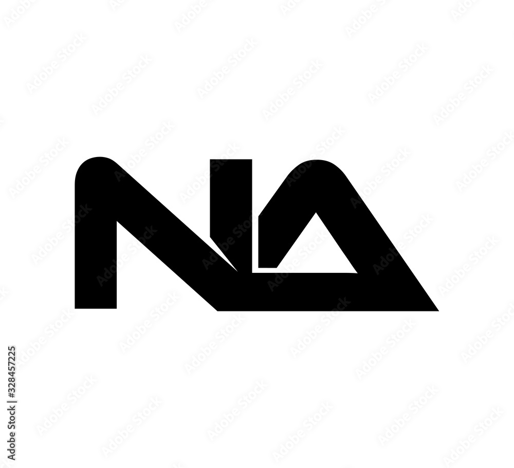 Initial 2 letter Logo Modern Simple Black NA Initial 2 letter Logo Modern Simple Black NA