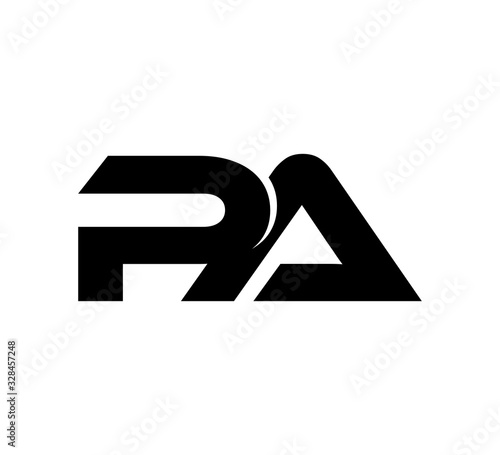 Initial 2 letter Logo Modern Simple Black PA