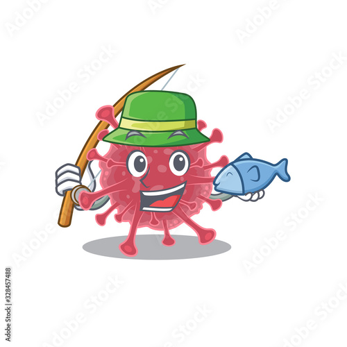 A Picture of funny Fishing coronavirus disease design