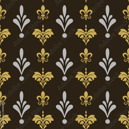 Modern background. Damask seamless pattern in retro. Wallpaper texture  vector