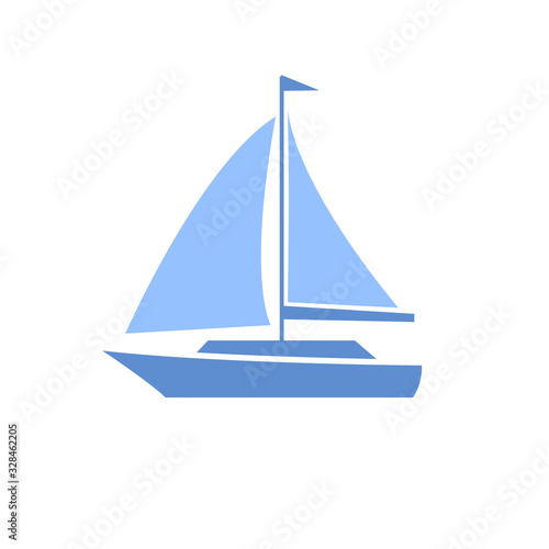 sailing yacht transportation icon