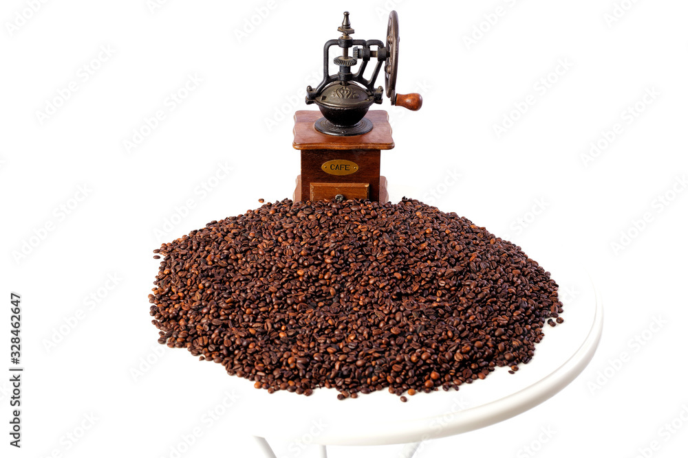 vintage hand coffee grinder.