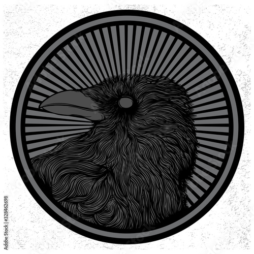 crow logo shirt vector