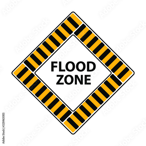 flood zone sign on white background