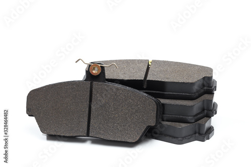 Foto brake pads isolated on white baclkground.