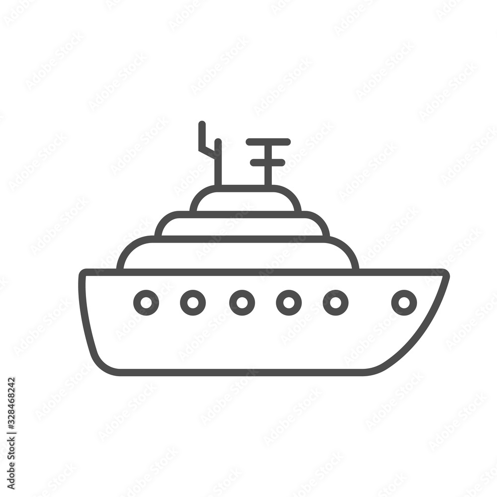 Cruise ship. Flat icon. Vector illustration. Cruise ship. Flat icon. Vector illustration.
