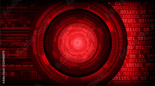 red eye cyber circuit future technology concept background