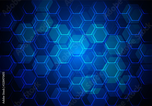 blue hexagon texture background