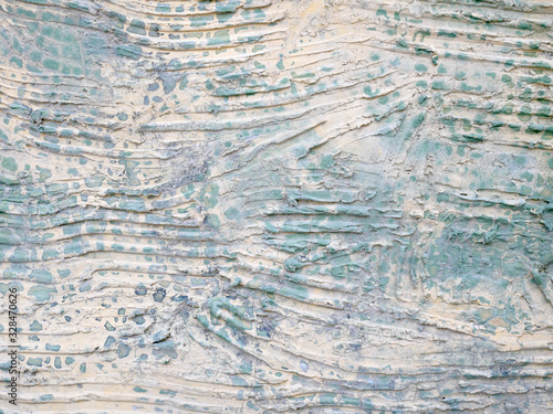 Blue cement wall background.