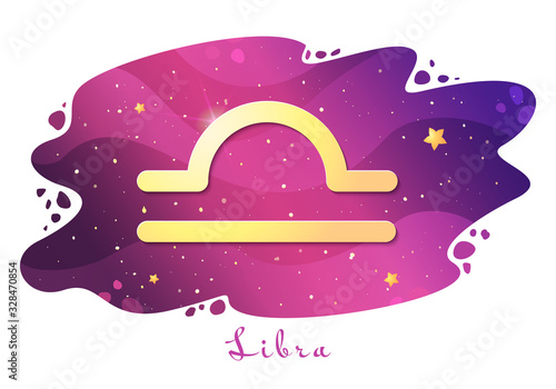 Sign of the zodiac of Libra, vector illustration