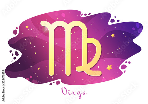 Sign of the zodiac of Virgo, vector illustration