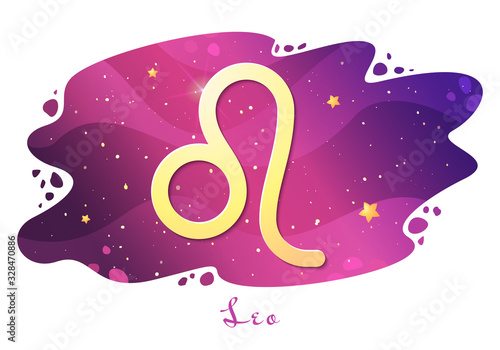 Sign of the zodiac of Leo, vector illustration