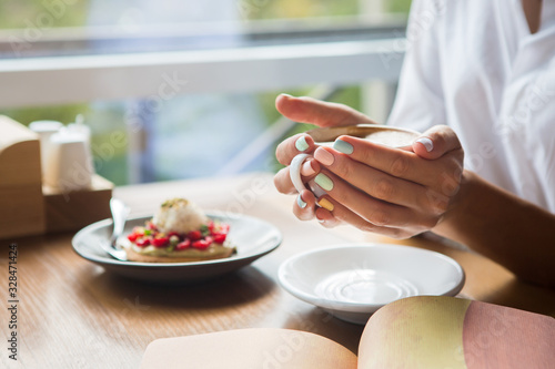 Wallpaper Mural Woman's hands with notebook Torontodigital.ca