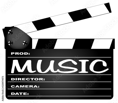 Music Movie Clapperboard