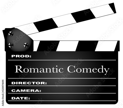 Romantic Comedy Movie Clapperboard