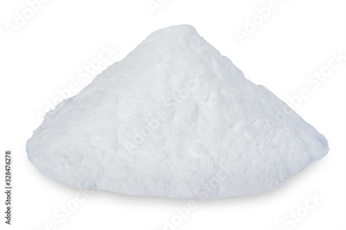 Baking soda powder isolated on a white background. this has clipping path.