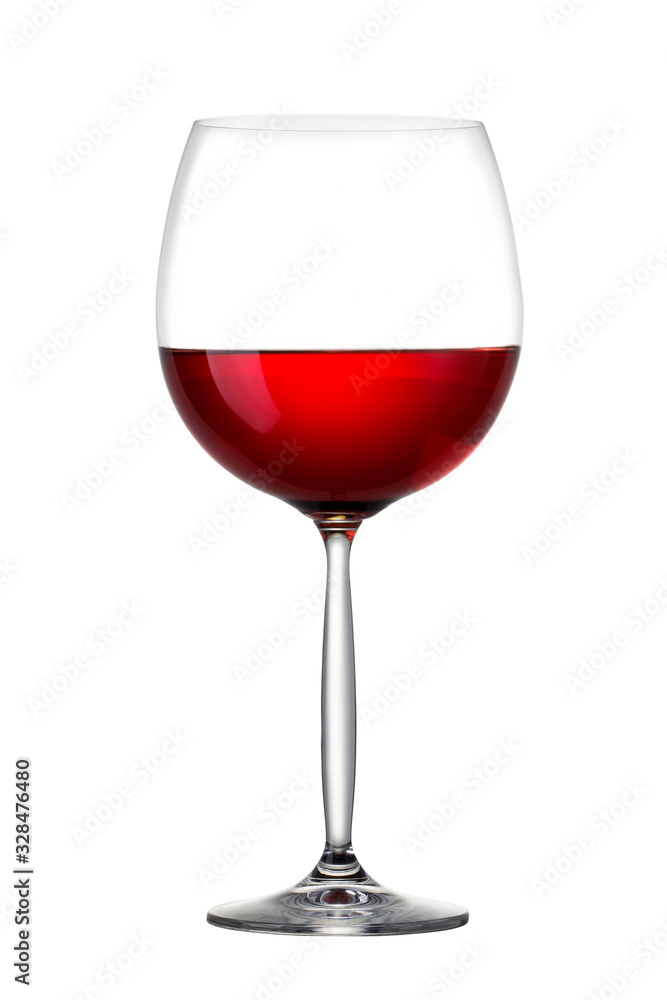 Red wine in glass isolated on white background Red wine in glass isolated on white background