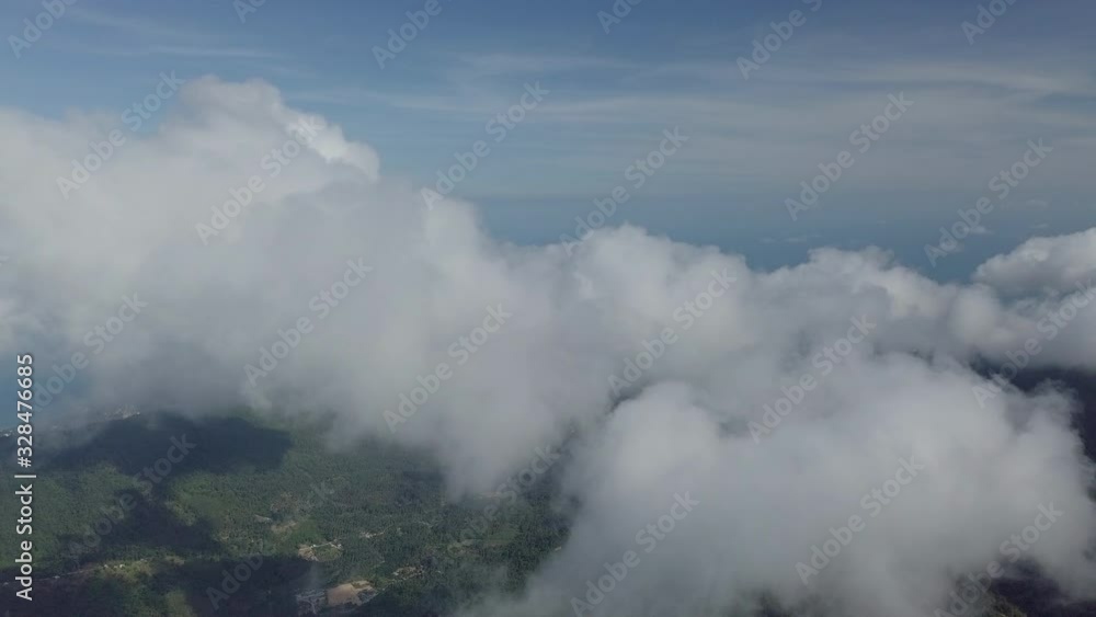 High altitude clouds and landscape filmed with drone High altitude clouds and landscape filmed with drone