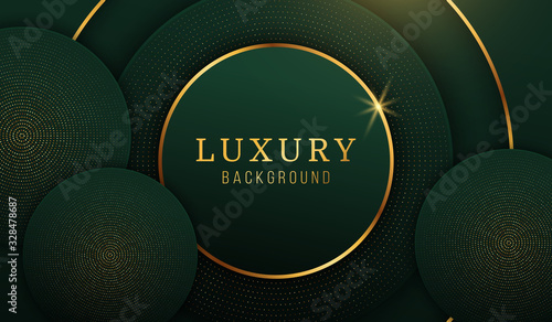 Modern luxury gold circle background, abstract design elements